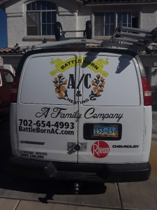 Battle Born A/C & Heating service van