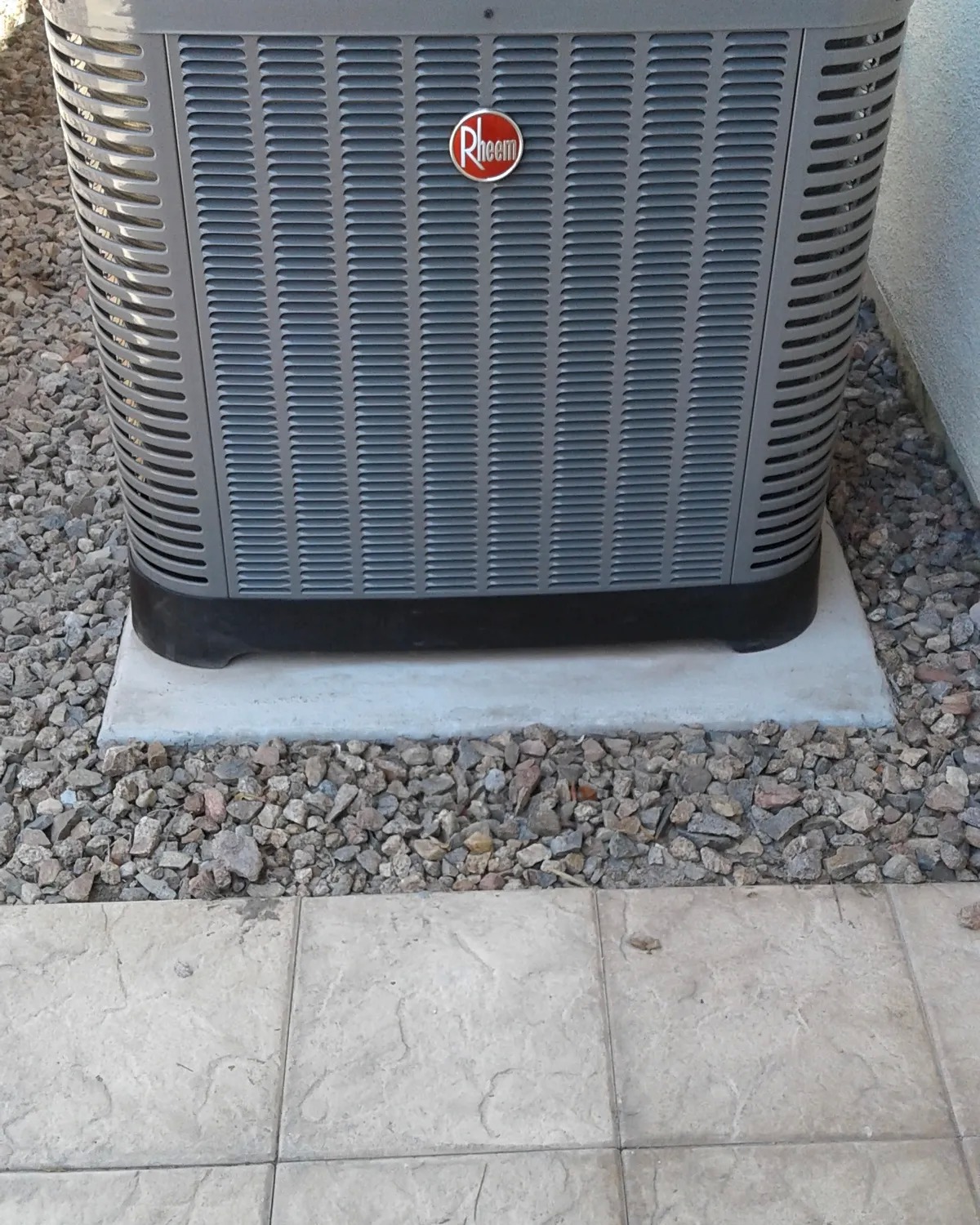 Rheem air conditioning unit installation